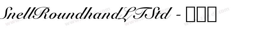 SnellRoundhandLTStd 字体转换